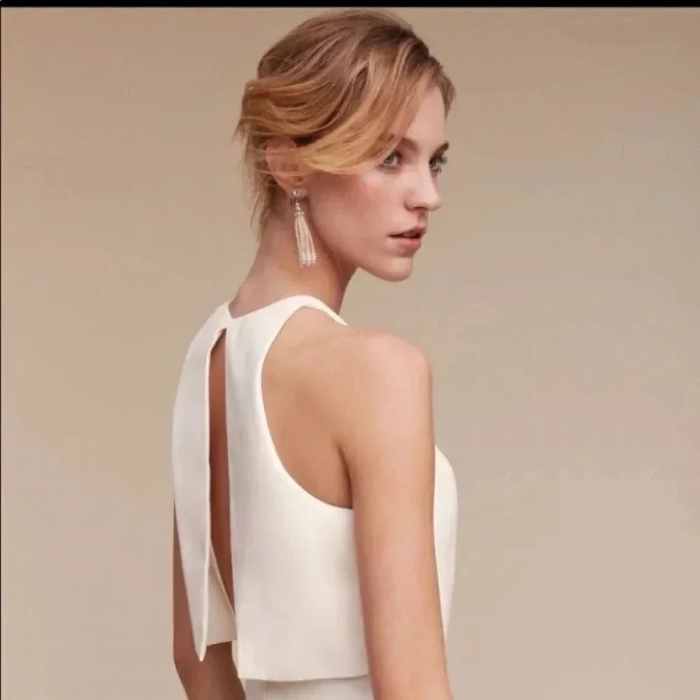 NWT Anthropologie BHLDN Jill Stuart Iva Crepe Maxi Dress Wedding Bridal 14 - Picture 12 of 17